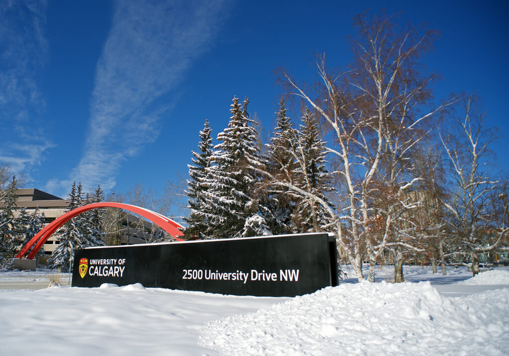 University of Calgary sign.