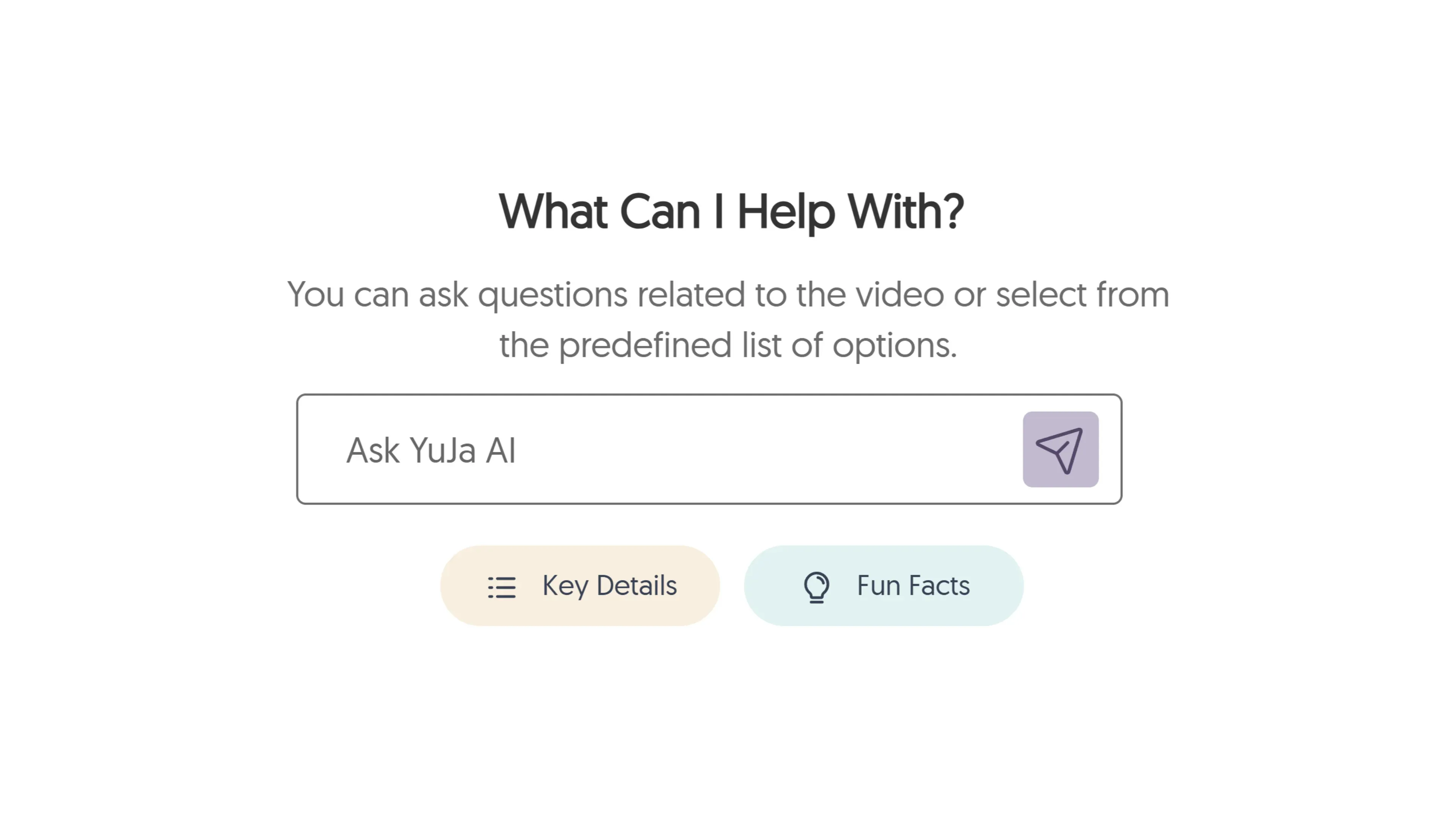The Ask YuJa AI interface.