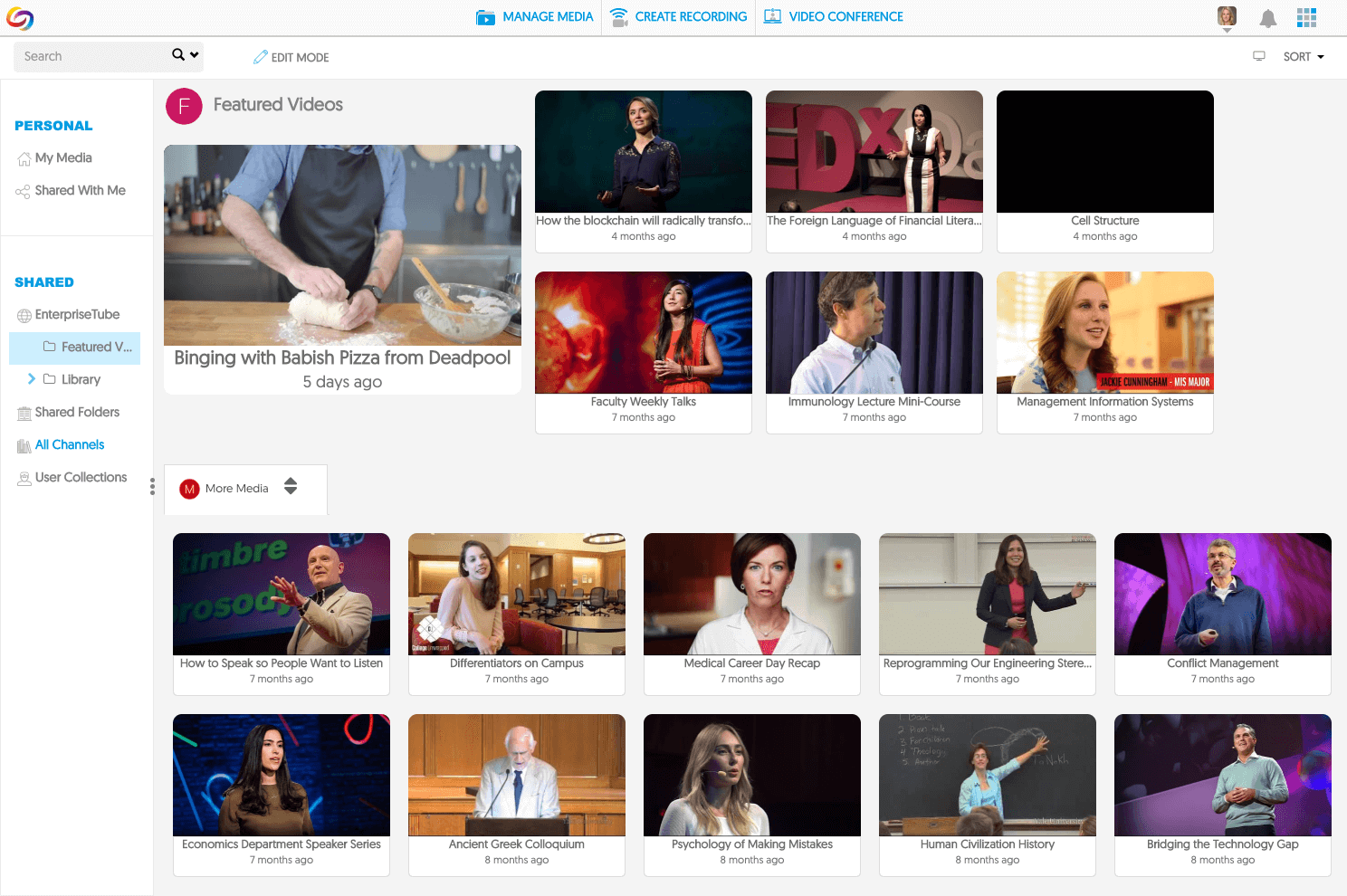 Multi-platform streaming video library