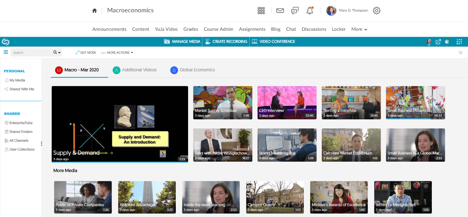 Lecture Capture & Video for D2L Brightspace LMS