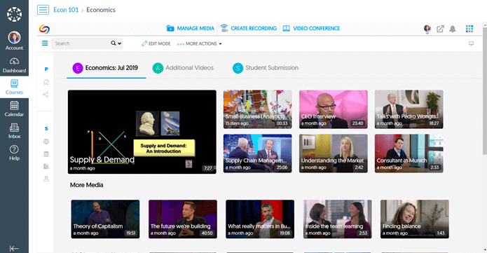 Lecture Capture & Video for Canvas LMS