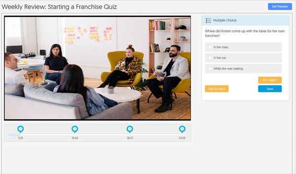 Access Interactive Video Quizzes Through the Platform