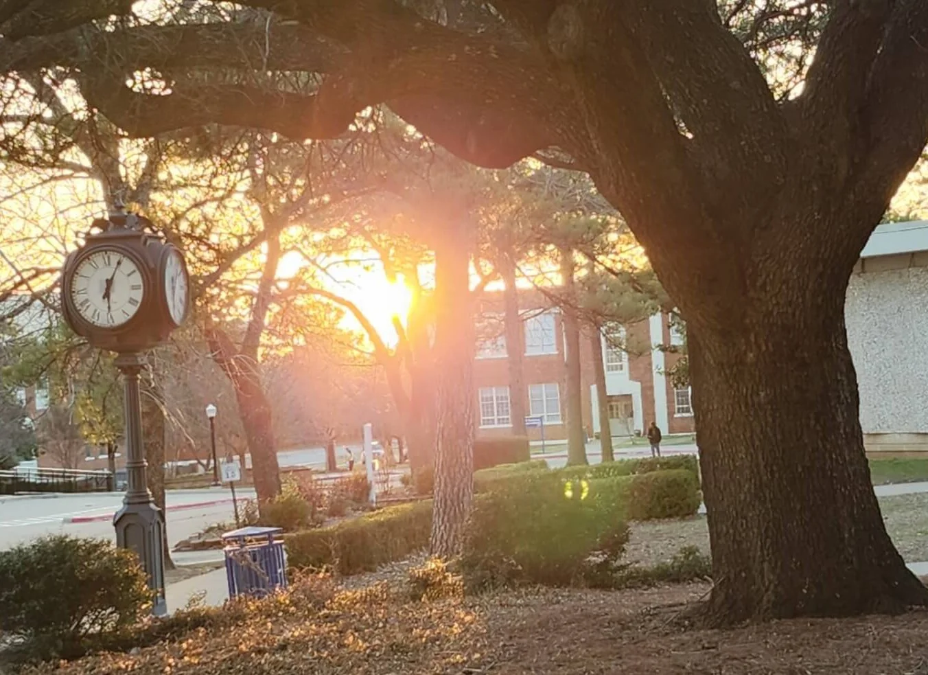 Southeastern Oklahoma State University students walking outside near the campus.