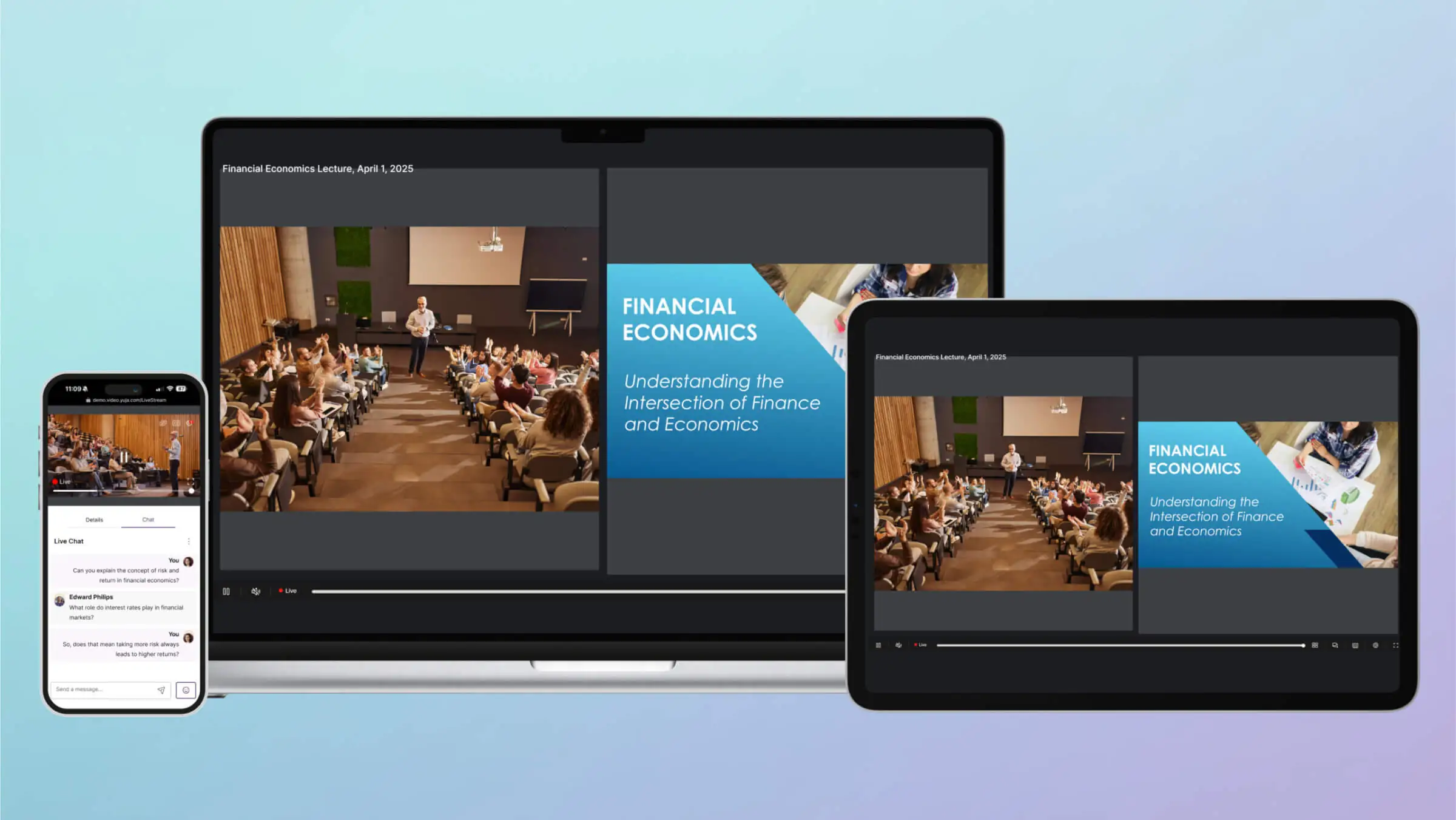 An ipad screen showing video streaming.
