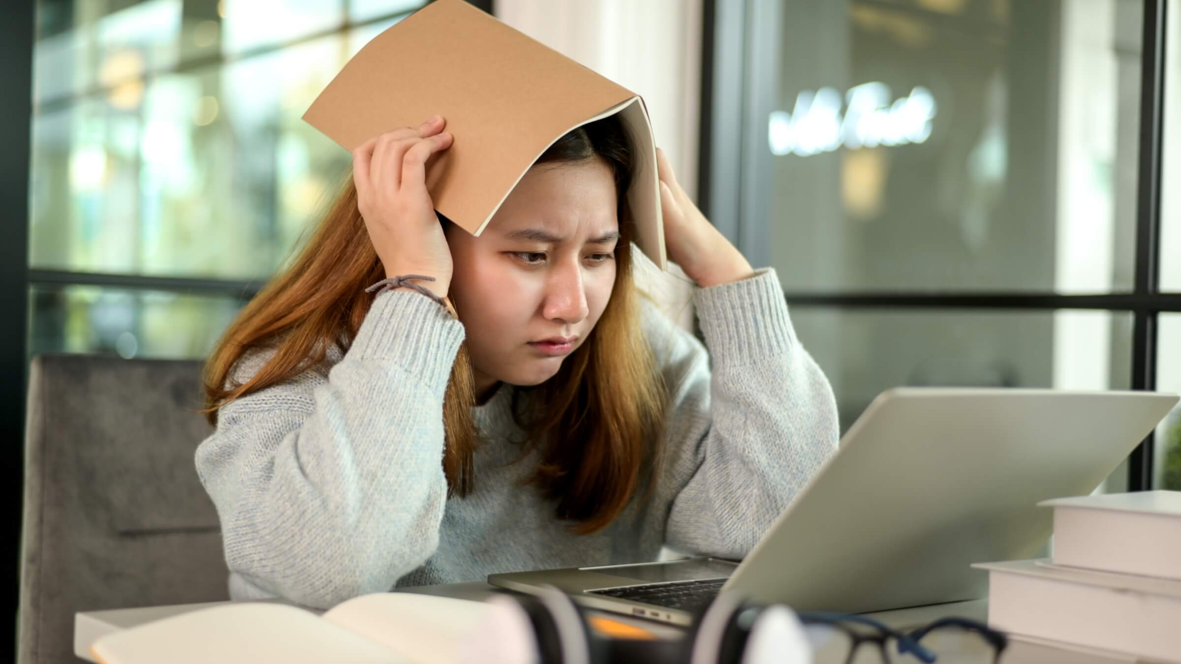A college student is less than enthusiastic about having to take a proctored assessment.