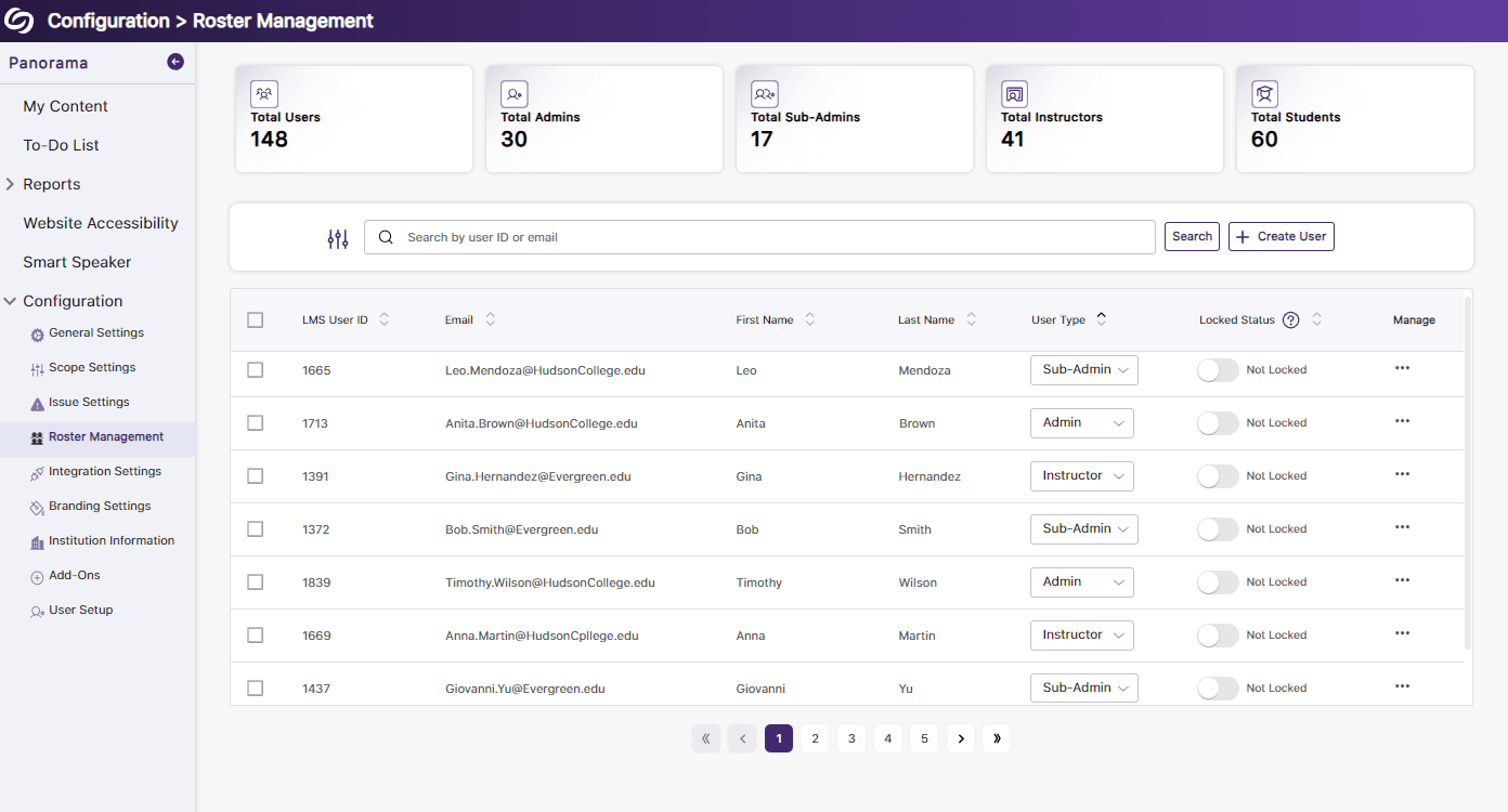 Proctoring Dashboard to view flagged events.