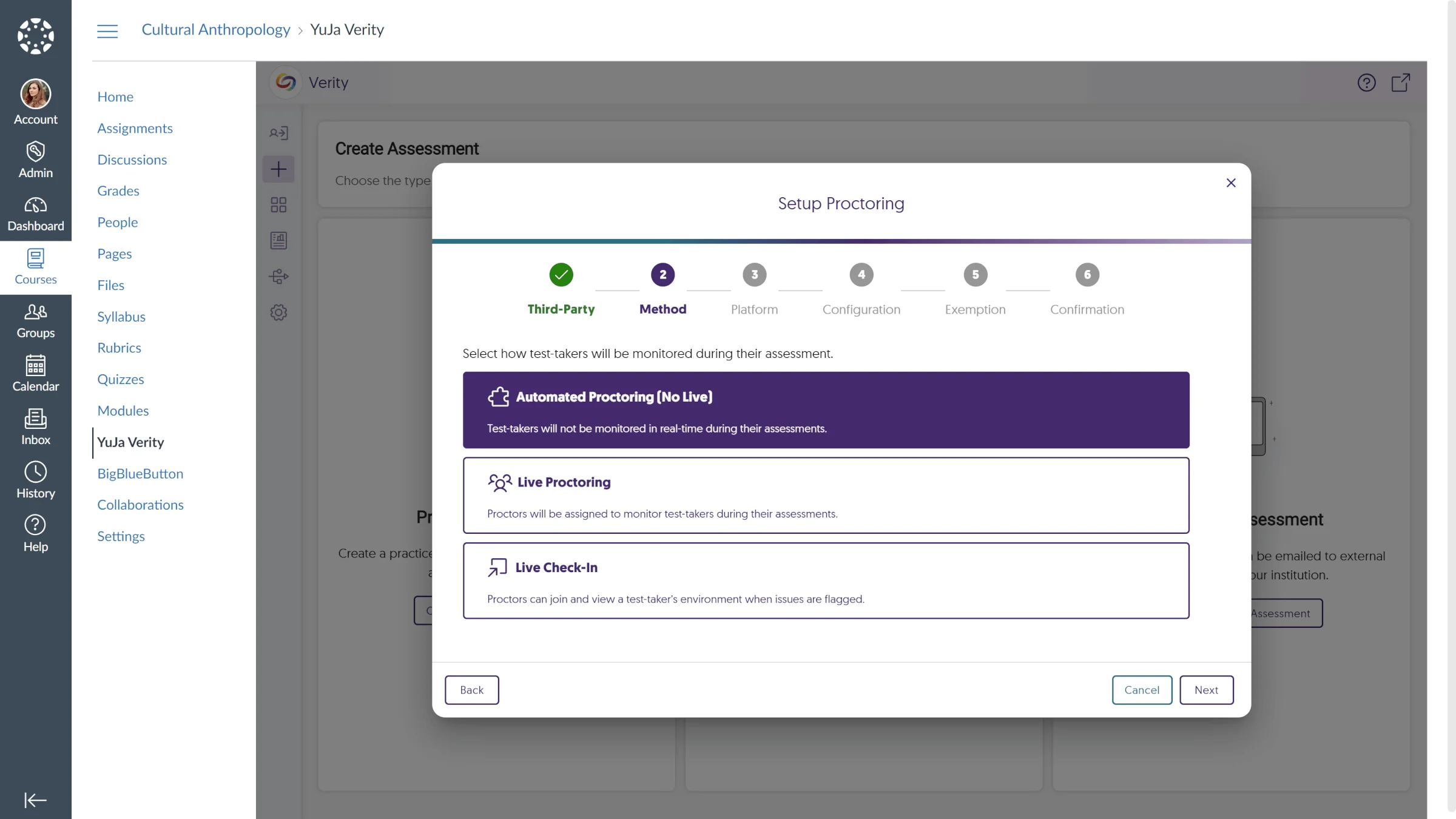 Proctoring setup for third-party Pearson assessment.