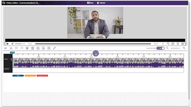A video is added as a separate stream in the Video Editor.