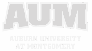 Auburn University at Montgomery white logo