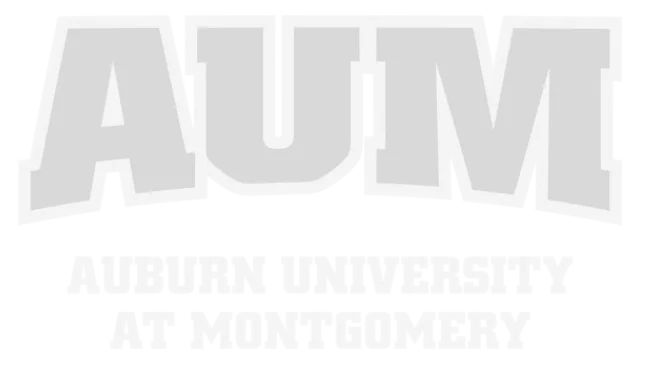 Auburn University at Montgomery white logo