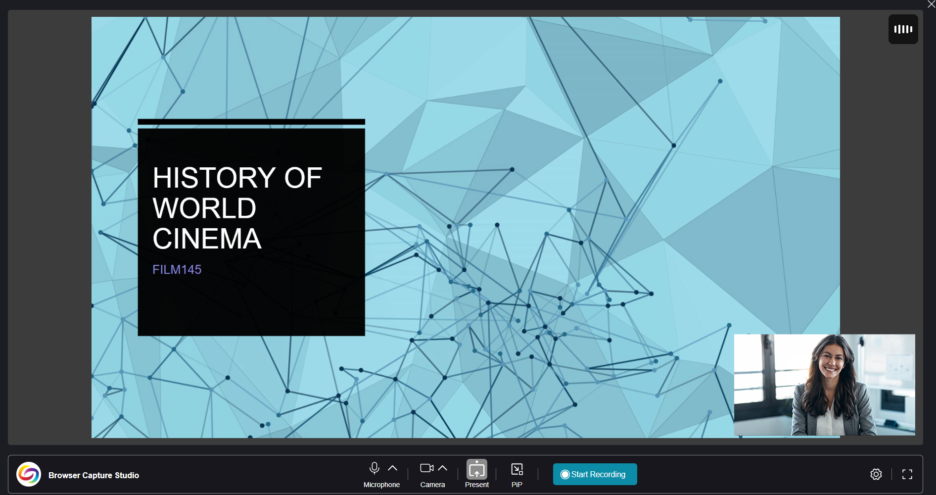The Browser Capture view in the Video Platform highlighting a modernized control bar.