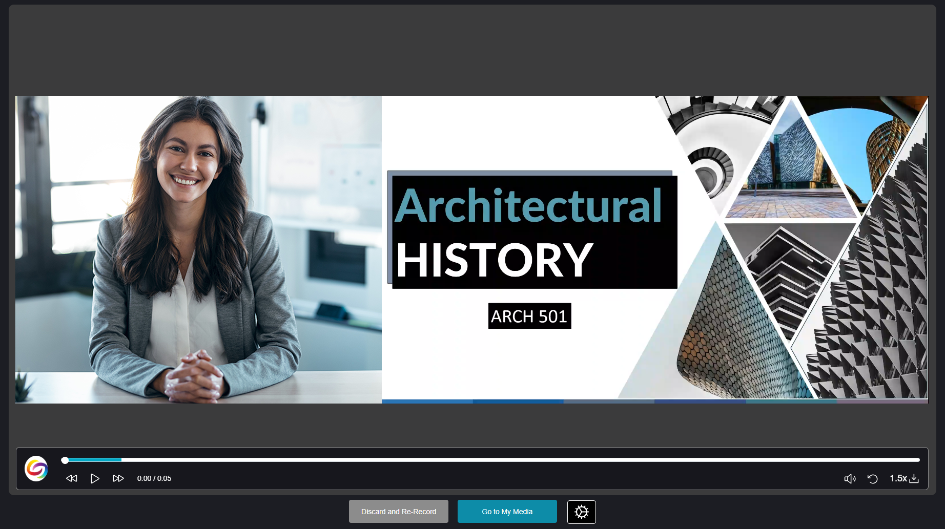 The Browser Capture view in the Video Platform highlighting the streamlined post-recording workflow