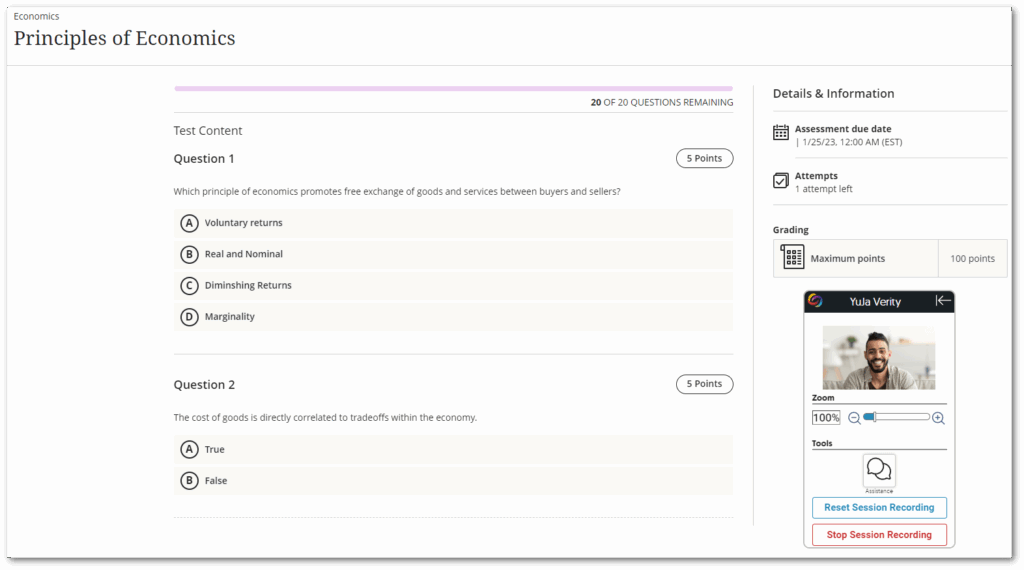 YuJa Verity for Test Proctoring – Update RC20230126 Released to US, CAN, and EU Zones
