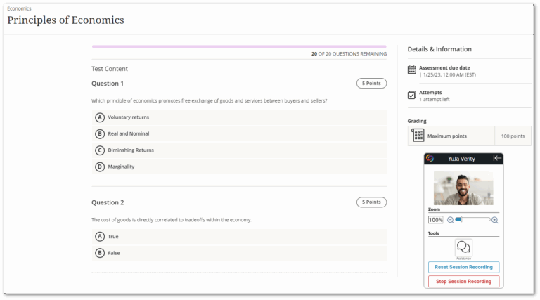 YuJa Verity for Test Proctoring – Update RC20230126 Released to US, CAN, and EU Zones