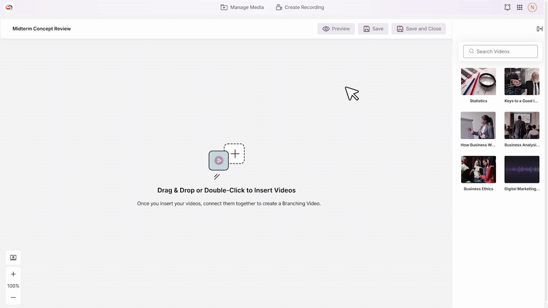 Flexible Branch Points: The ability to add up to three decision points per video, each offering up to three path options.
