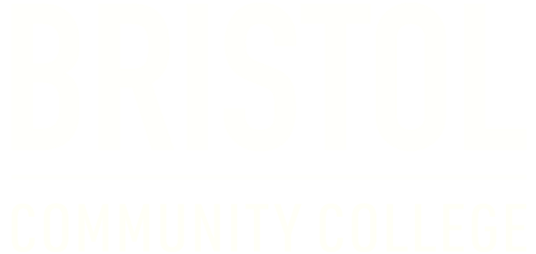 Bristol Community College white logo
