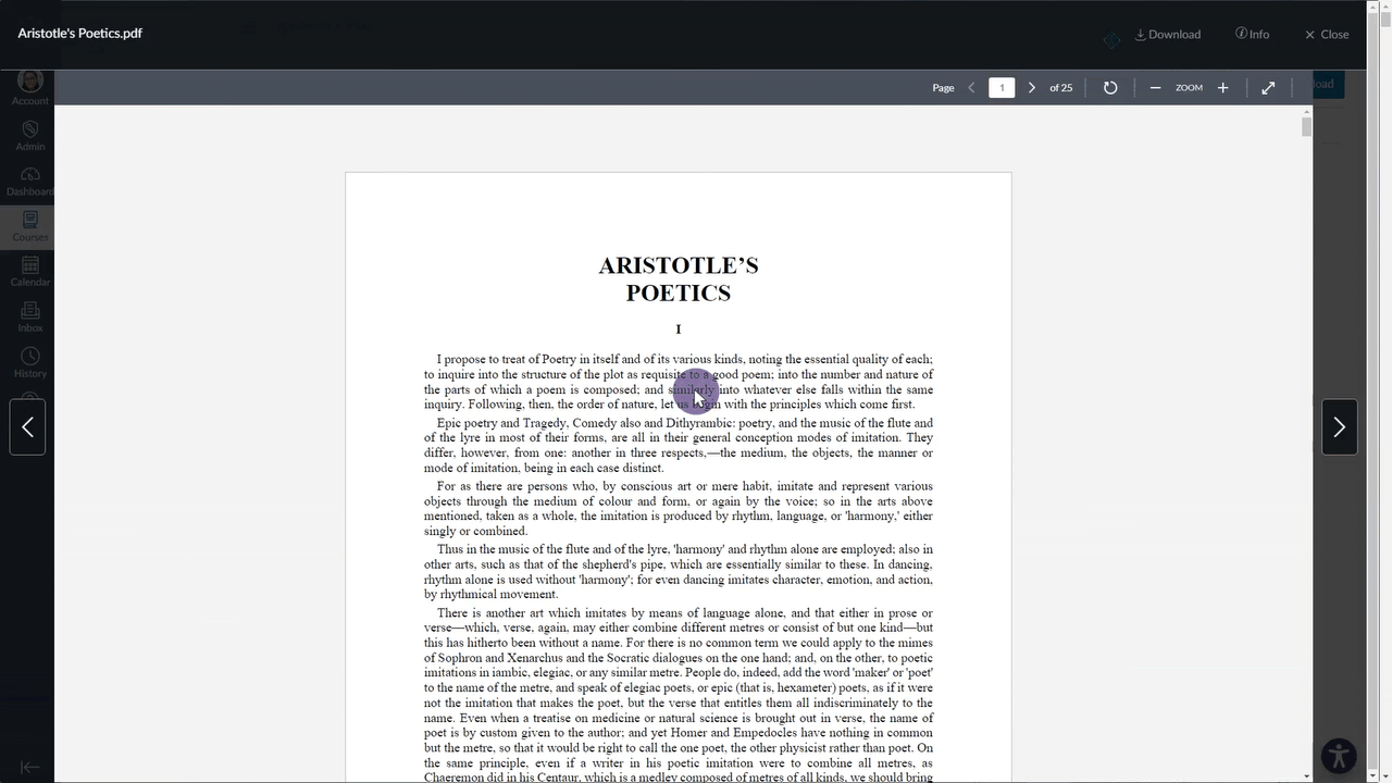 Alternative formats are shown when previewing a document in Canvas.