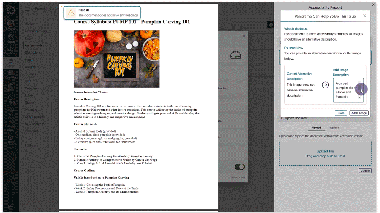 Document updated animation.