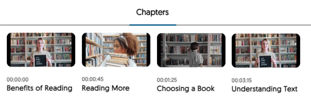 Video chapters.