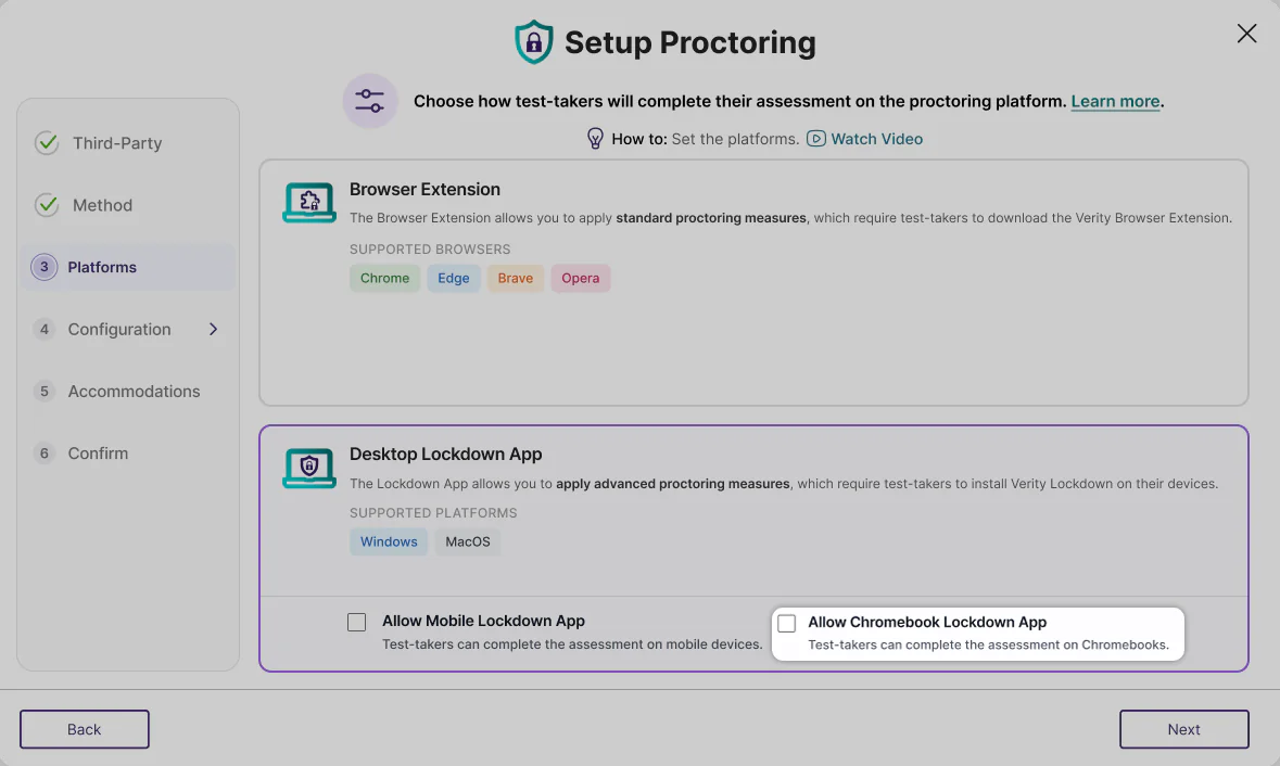 The Chromebook Lockdown App: Test administrators can now select if they want to allow test-takers to complete their assessment on Chromebooks, increasing the accessibility of proctoring assessments across platforms.