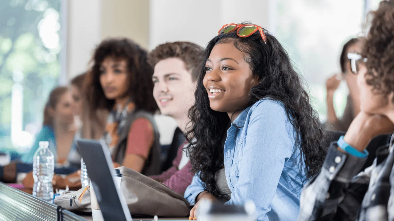 College students in a classroom