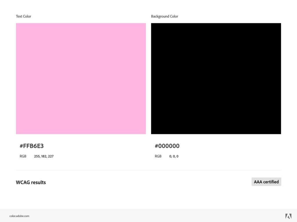 Color Contrast Checked