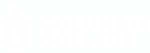 Columbia College white logo