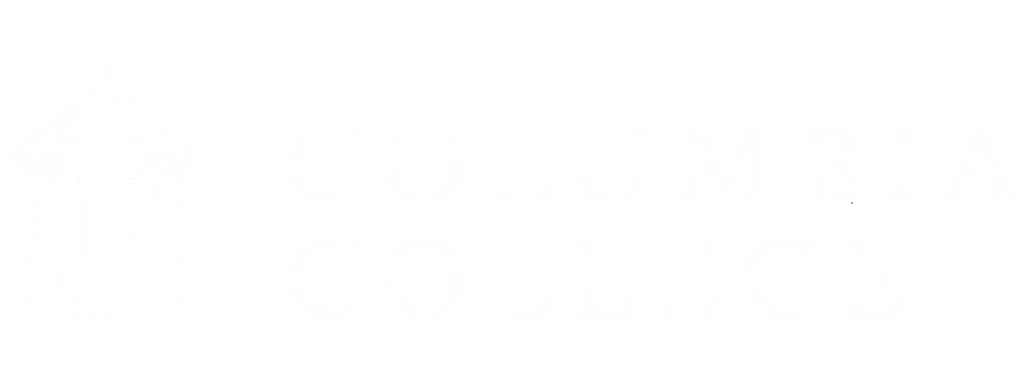 Columbia College white logo