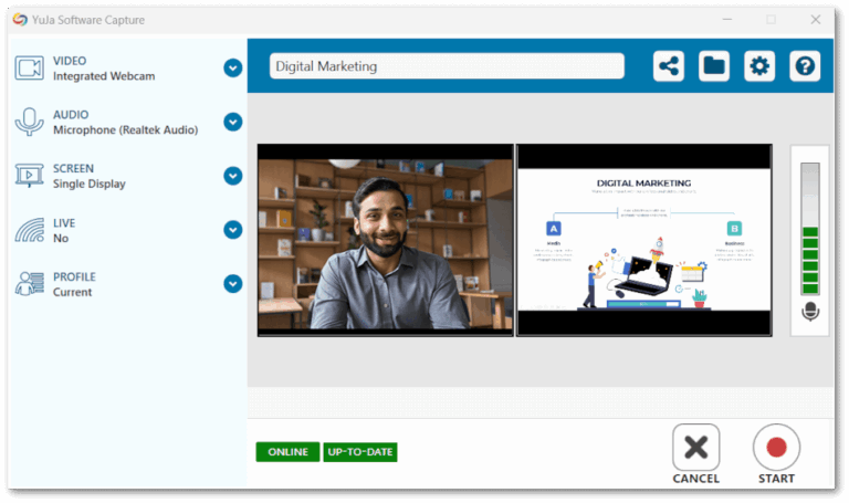 YuJa Software Capture Confidence Monitor