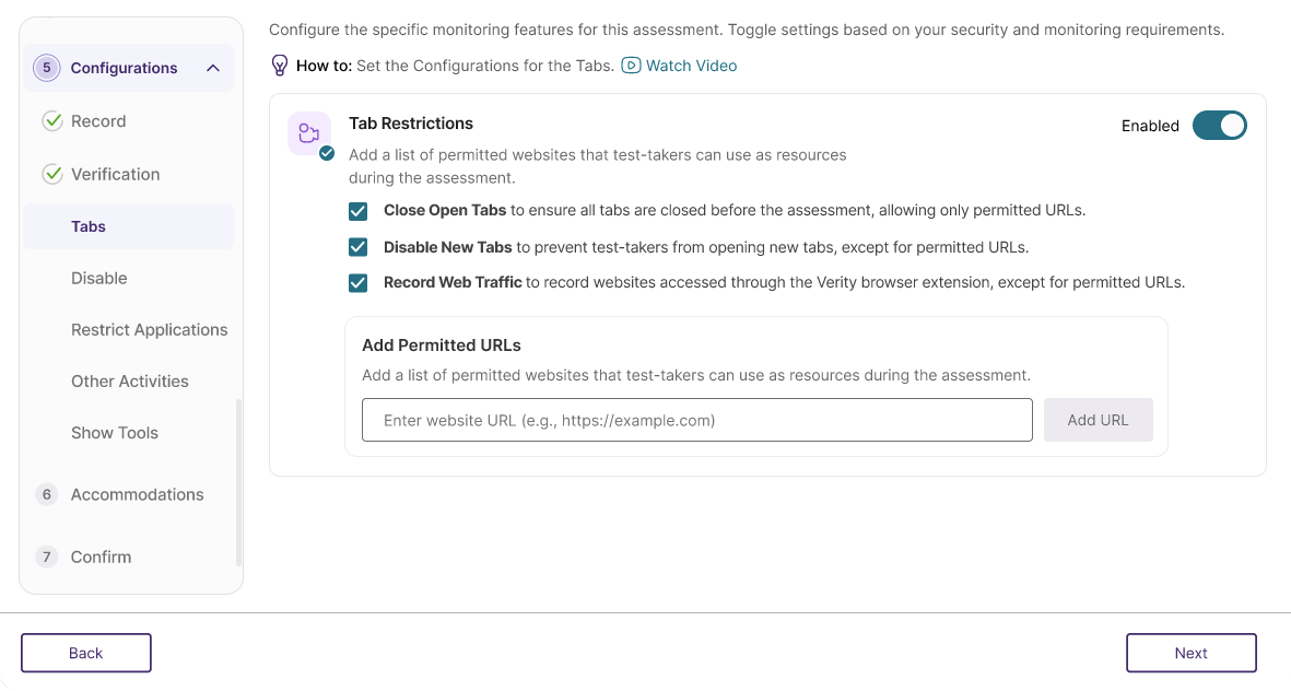 A Consolidated Interface: Configuration settings have been regrouped to be more intuitive, making the Proctoring Set Up workflow smoother and faster. 
