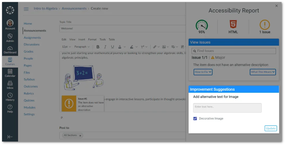 Decorative Image within the accessibility report.