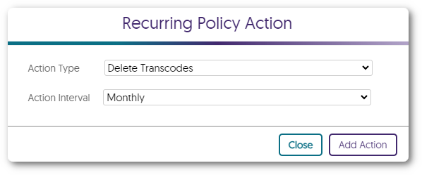 Delete Transcode policy