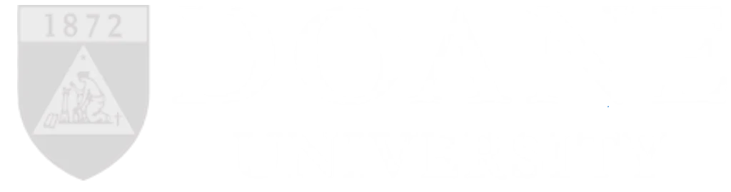 Doane University white logo