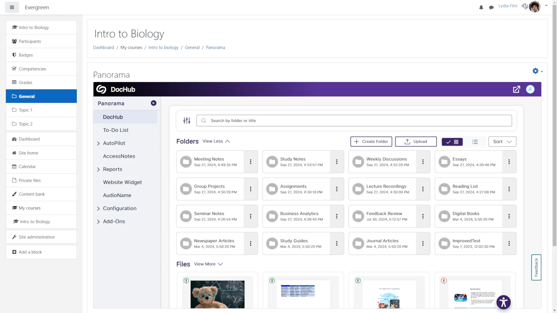 The new DocHub page featuring improved UI and improved functionality.