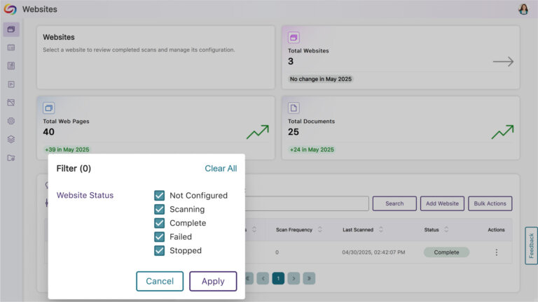 Eq 1000 Enhanced Website Pages Interface