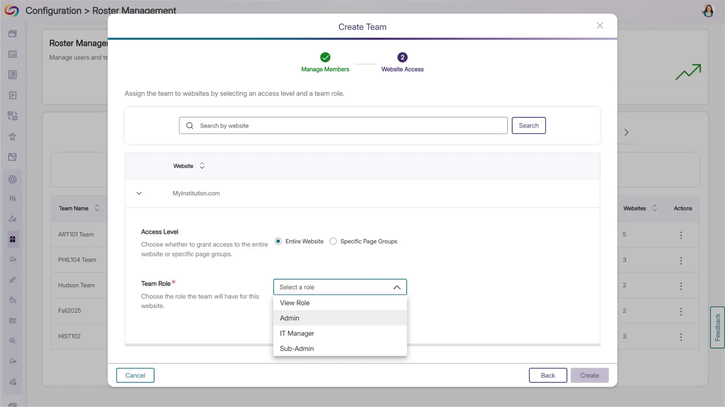 Simplified Team and Role Management
