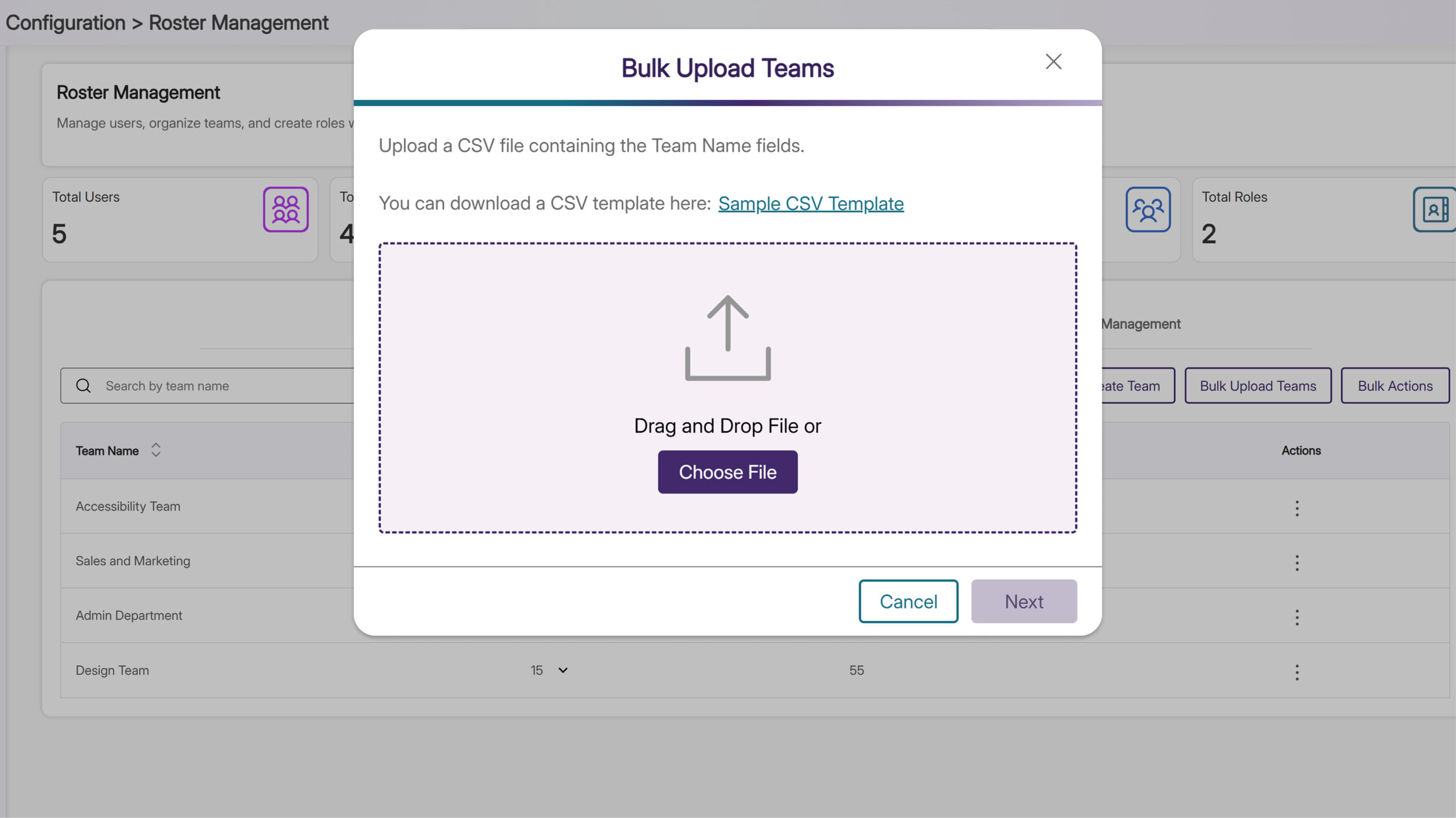 Support for CSV import