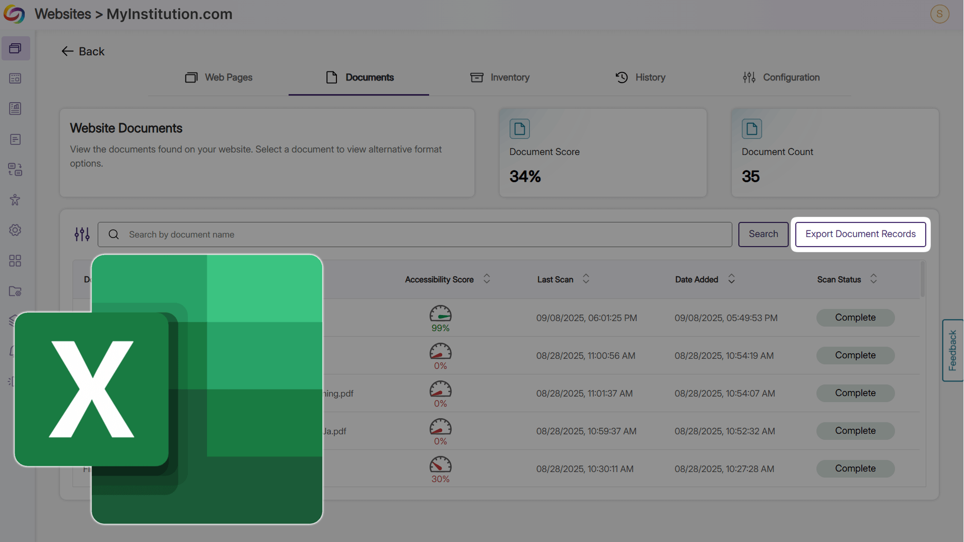 An audio podcast is generated from the Alternative Formats Menu.