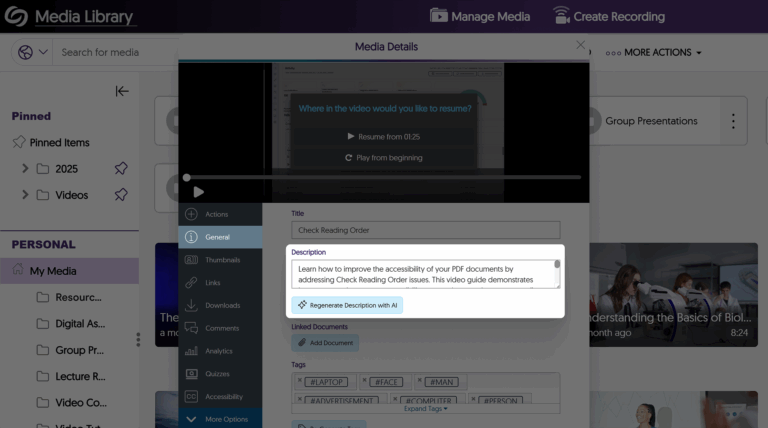 Evp 12550 Auto Generate Descriptions For Video And Audio Files