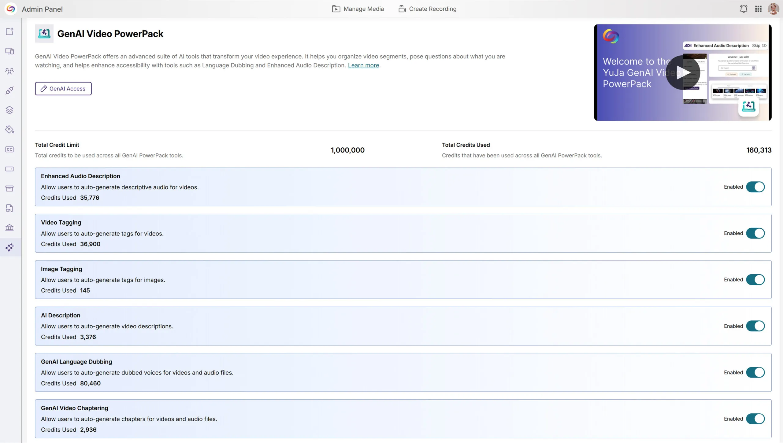 New GenAI PowerPack Admin Page Consolidates AI Features