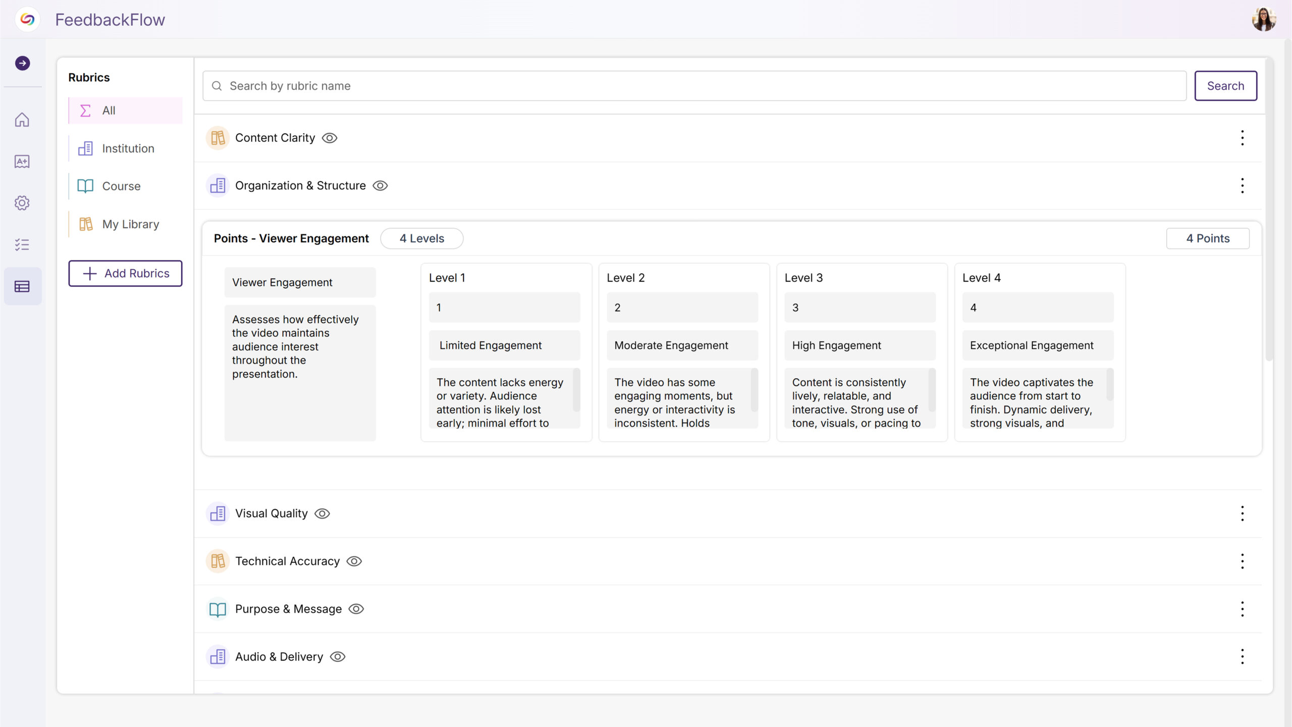 A New Rubrics Management Page Will Centralize Rubric Creation and Organization