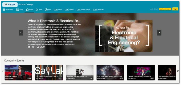 EnterpriseTube featuring new tabs and custom carousels.