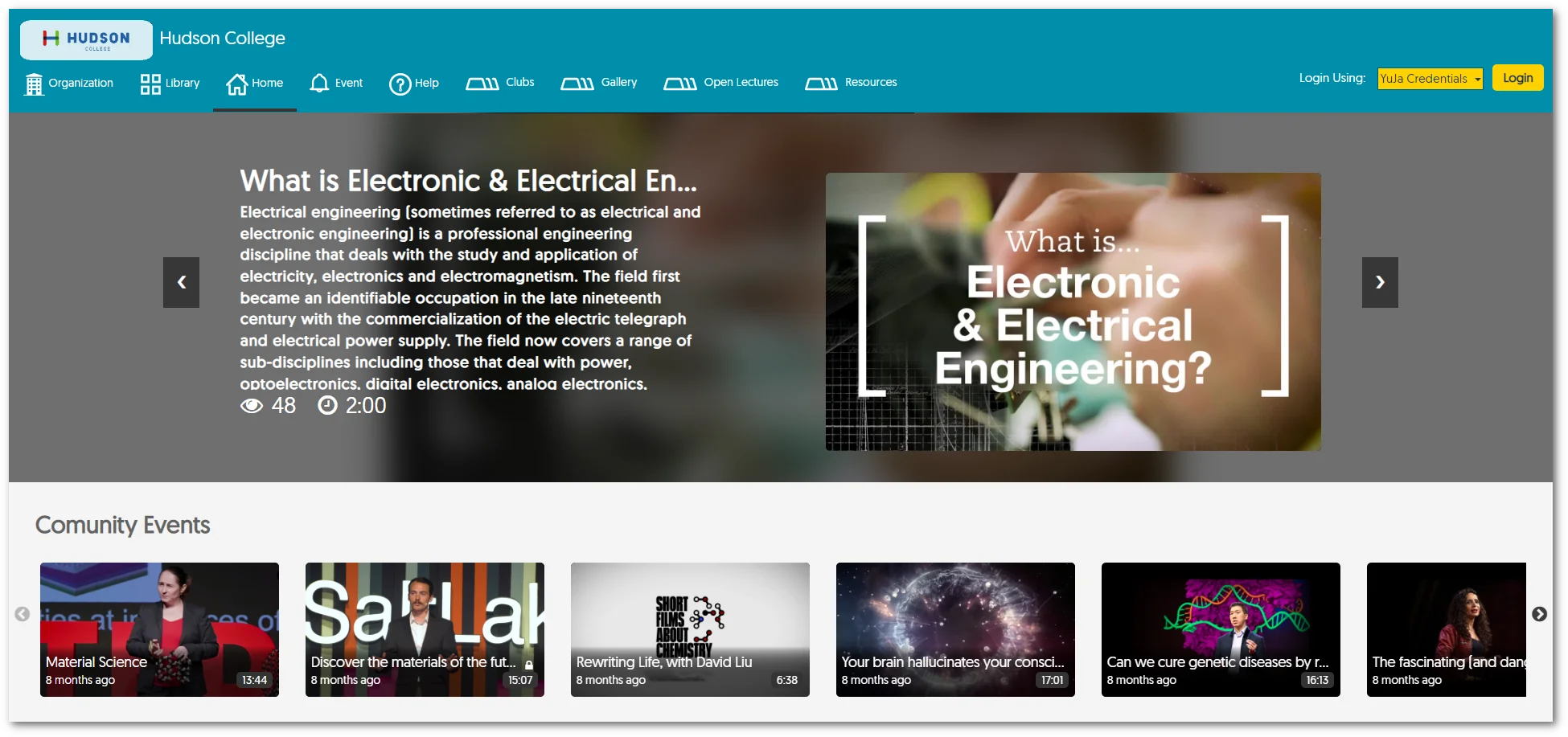 EnterpriseTube featuring new tabs and custom carousels. 