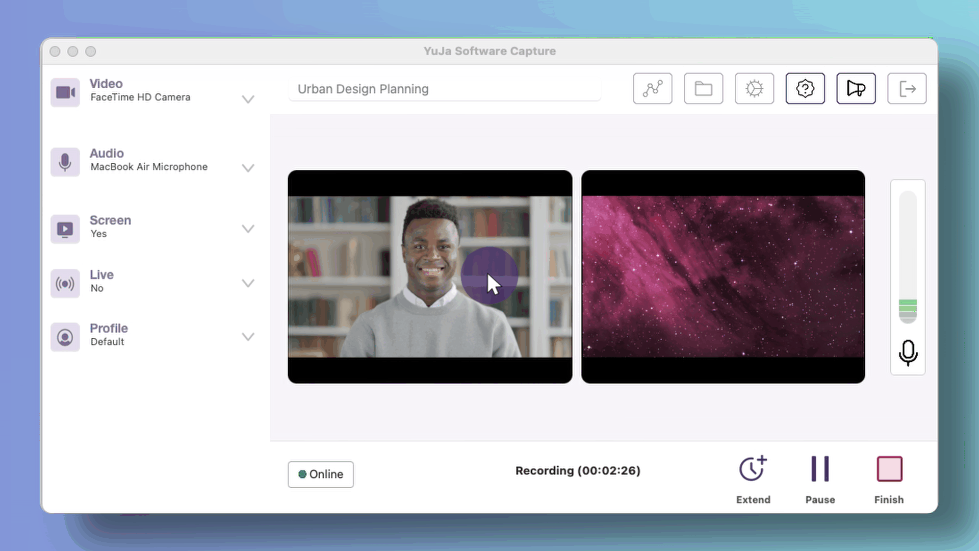 A session is extended for 5 minutes.