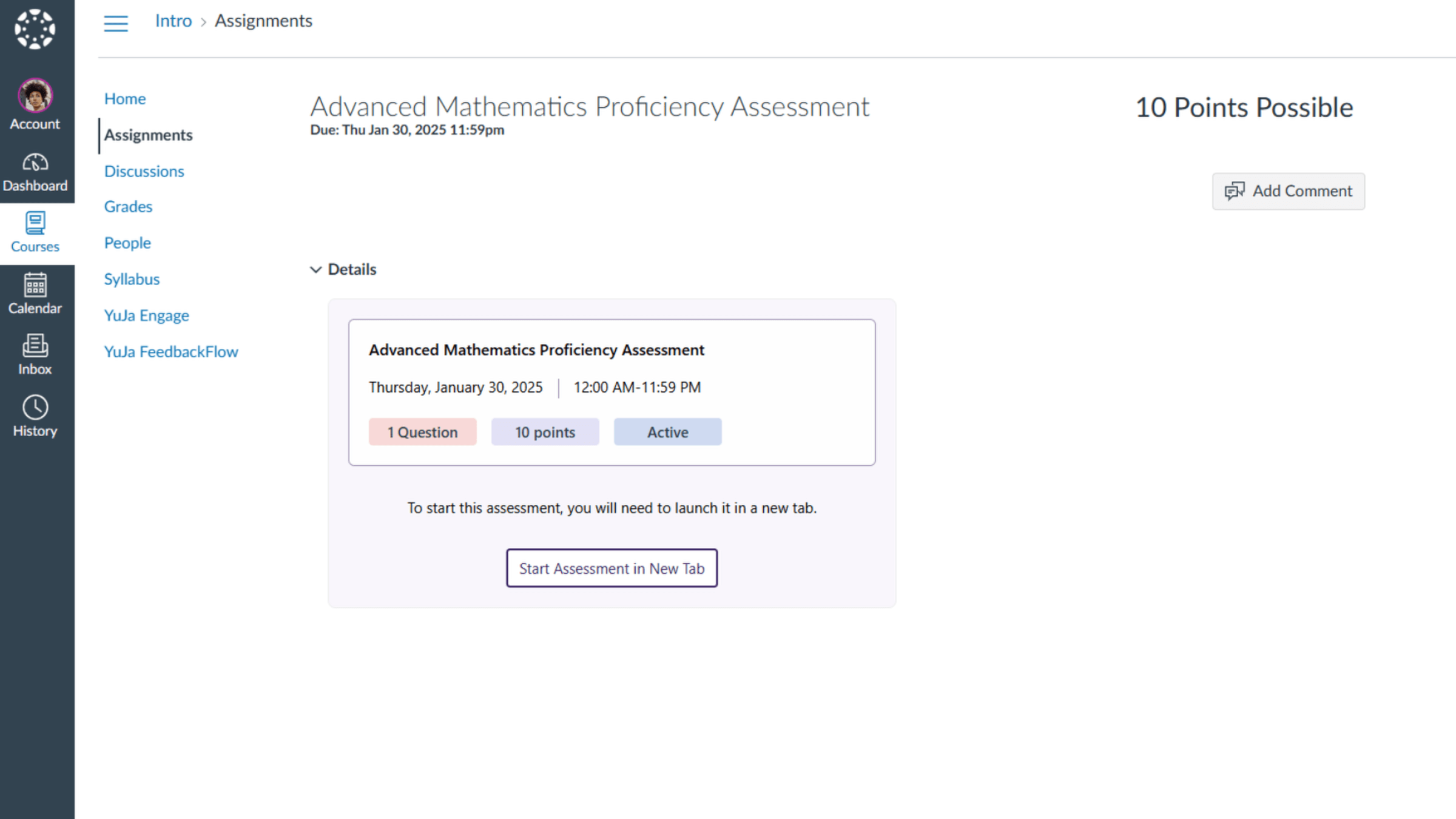 A FeedbackFlow assessment embedded into an LMS Grade Book.