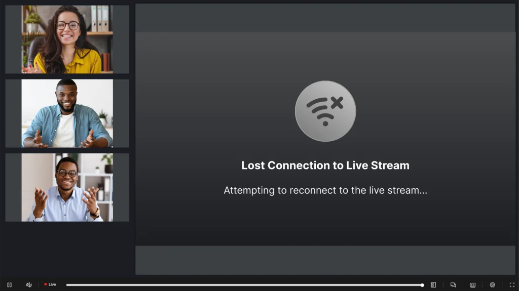 Improved live stream connection recovery notification.