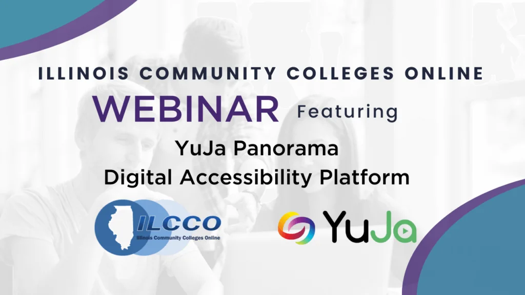 A flyer for the ILCCO webinar for YuJa Panorama.