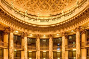 Interior of Gould Memorial Library, Bronx Community College
