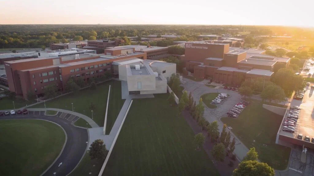 Johnson County Community College aerial view.