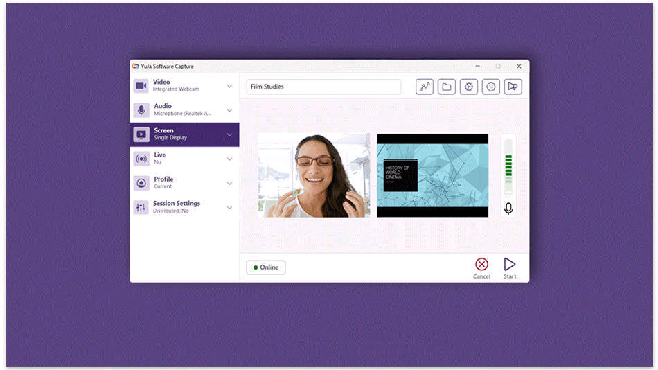 New Confidence monitor UI showcasing the option to tab through navigation menus.